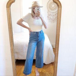 Gap High Rise Wide Leg Crop Jeans